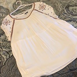 Southwest embroidered top